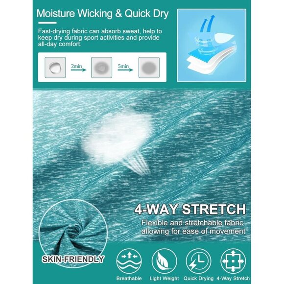 Women's Golf Polo Shirt Moisture Wicking UPF 50+ 3/4 Sleeve Athletic Top - Picture 5 of 5